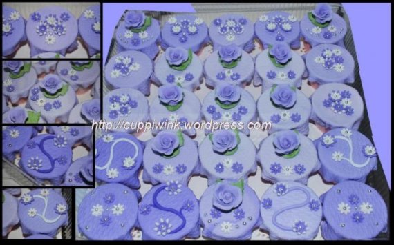 Purple-themed Engagement Cuppies to Aidi's friend